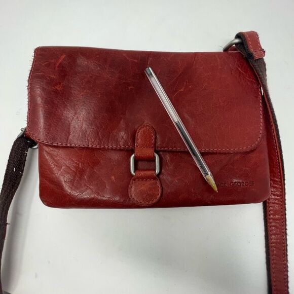 Jack Georges Genuine Leather Crossbody Bag - Picture 3 of 16